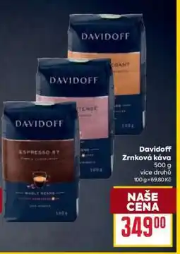 Billa Davidoff zrnková káva nabídka