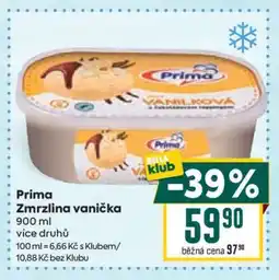 Billa Prima Zmrzlina vanička nabídka