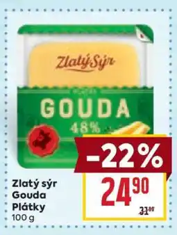 Billa Zlatý sýr Gouda plátky nabídka