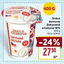 Billa Srdce domova Zakysaná smetana 18% nabídka