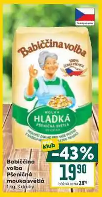 Billa Babiččina volba Pšeničná mouka světlá nabídka