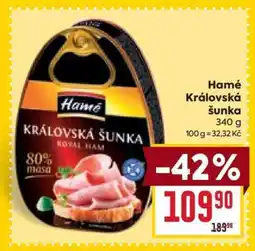 Billa Hamé Královská šunka nabídka