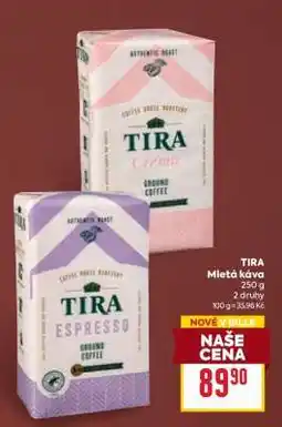 Billa TIRA Mletá káva nabídka