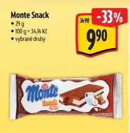 Albert Monte snack nabídka
