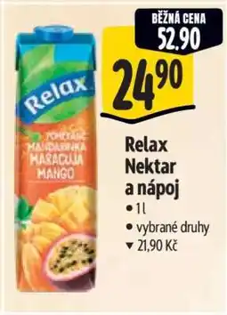 Albert Relax Nektar a nápoj nabídka