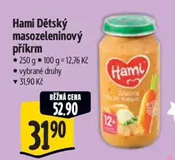 Albert Hami dětský masozeleninový příkrm nabídka