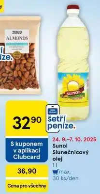 Tesco Sunol slunečnicový olej nabídka