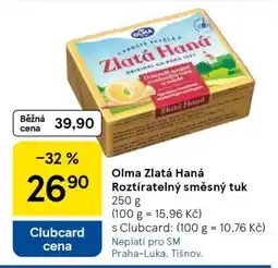 Tesco Olma Zlatá Haná Roztíratelný směsný tuk nabídka