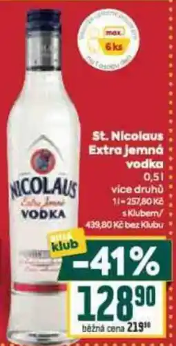 Billa St. Nicolaus Extra jemná vodka nabídka