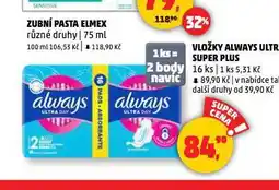 Penny Market Always dámské vložky nabídka