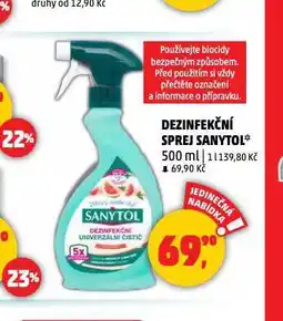 Penny Market Sanytol dezinfekční sprej nabídka