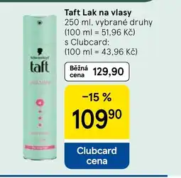 Tesco Taft Lak na vlasy nabídka