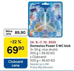 Tesco Domestos Power 5 WC blok nabídka