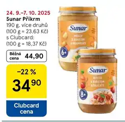 Tesco Sunar Příkrm nabídka