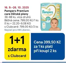 Tesco Pampers Premium care Dětské pleny nabídka