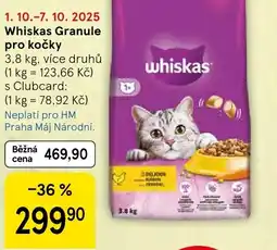 Tesco Whiskas Granule pro kočky nabídka