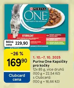 Tesco PURINA One Kapsičky pro kočky nabídka