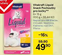 Tesco Vitakraft Liquid Snack Pochoutky pro kočky nabídka