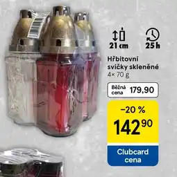 Tesco Hřbitovní svíčky skleněné nabídka