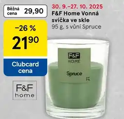 Tesco F&F Home Vonná svíčka ve skle nabídka