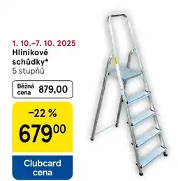 Tesco Hliníkové schůdky nabídka