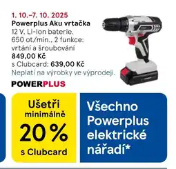 Tesco Powerplus Aku vrtačka nabídka
