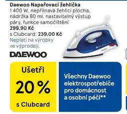 Tesco Daewoo Napařovací žehlička nabídka