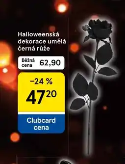 Tesco Halloweenská dekorace umělá černá růže nabídka