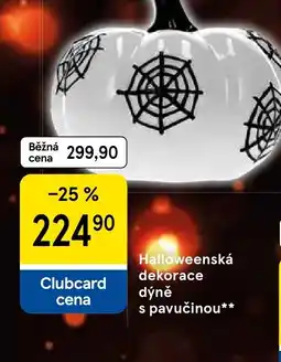 Tesco Halloweenská dekorace dýně s pavučinou nabídka