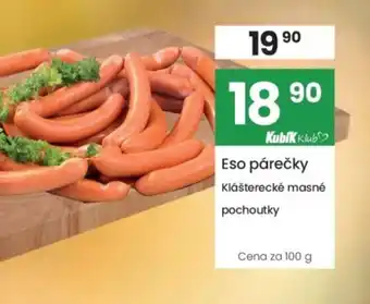 Kubík potraviny Eso párečky nabídka