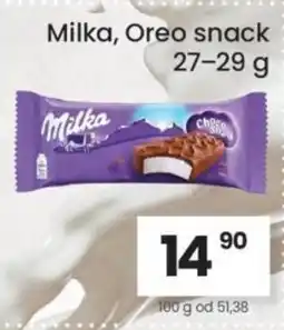 Kubík potraviny Milka, Oreo snack nabídka