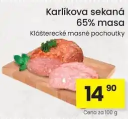 Kubík potraviny Karlíkova sekaná 65% masa nabídka