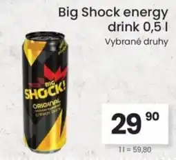 Kubík potraviny Big Shock energy drink nabídka