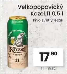 Kubík potraviny Velkopopovický Kozel 11 nabídka