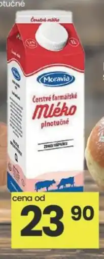 Kubík potraviny Moravia Čerstvé mléko nabídka