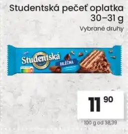 Kubík potraviny Studentská pečeť oplatka nabídka