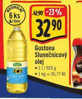 Jip Gustona slunečnicový olej nabídka