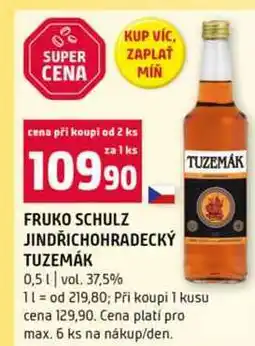 Terno Fruko Schulz JINDŘICHOHRADECKÝ TUZEMÁK 0,5 l nabídka