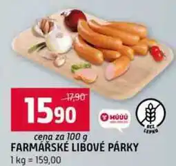 Terno FARMÁŘSKÉ LIBOVÉ PÁRKY 100 g nabídka