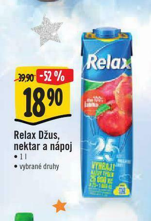 Jip Relax džus, nektar a nápoj nabídka