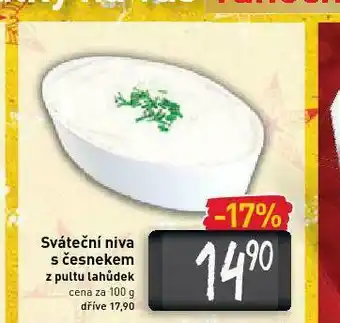 Billa Sváteční niva s česnekem nabídka