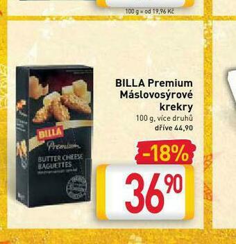 Billa Billa premium máslovosýrové krekry nabídka