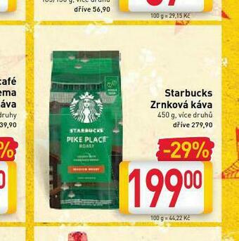 Billa Starbucks zrnková káva nabídka