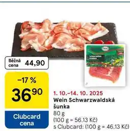 Tesco Wein Schwarzwaldská šunka, 80 g nabídka