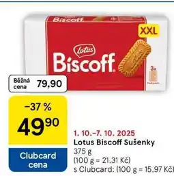 Tesco Lotus Biscoff Sušenky, 375 g nabídka