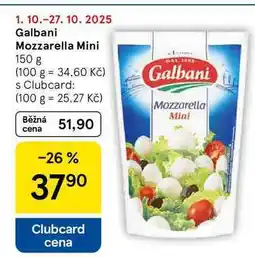 Tesco Galbani Mozzarella Mini, 150 g nabídka