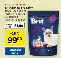 Tesco Brit Granule pro kočky, 800 g nabídka