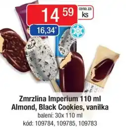 Qanto Zmrzlina Imperium Almond, Black Cookies, vanilka nabídka