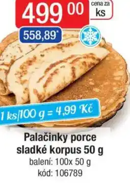 Qanto Palačinky porce sladké korpus nabídka