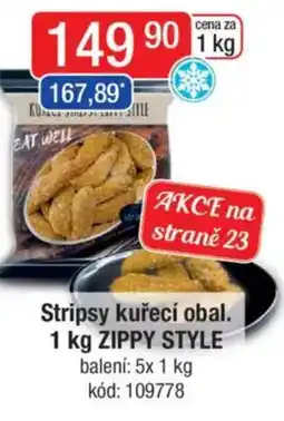 Qanto Stripsy kuřecí obal. ZIPPY STYLE nabídka
